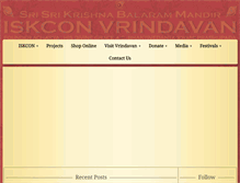 Tablet Screenshot of iskconvrindavan.com